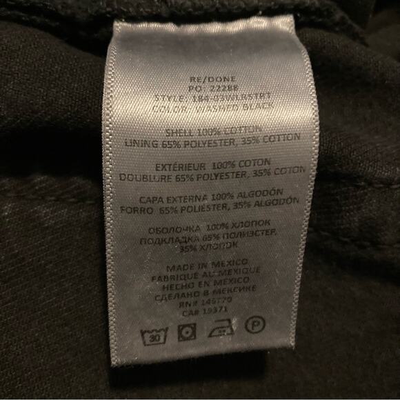 RE/DONE 70s Low Rise Straight Washed Black Jeans Size 29x30 - Picture 10 of 11